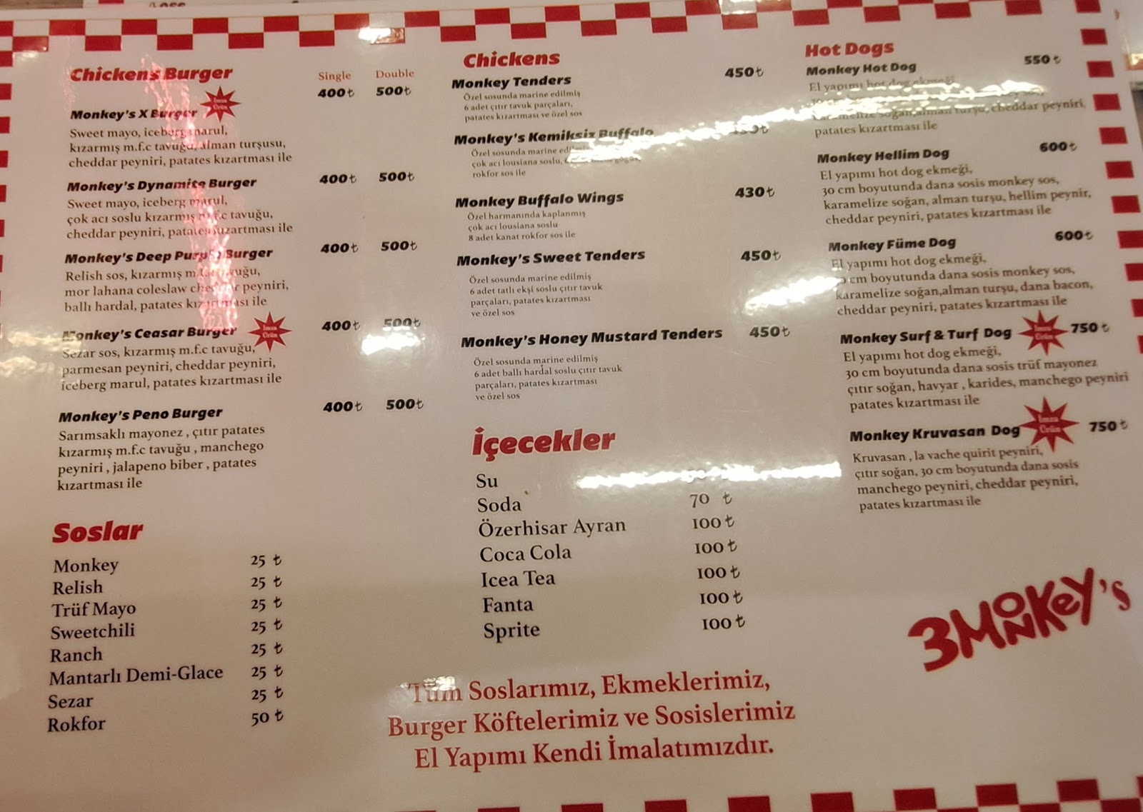 3 MONKEY’S BURGER — fotoğraf 4