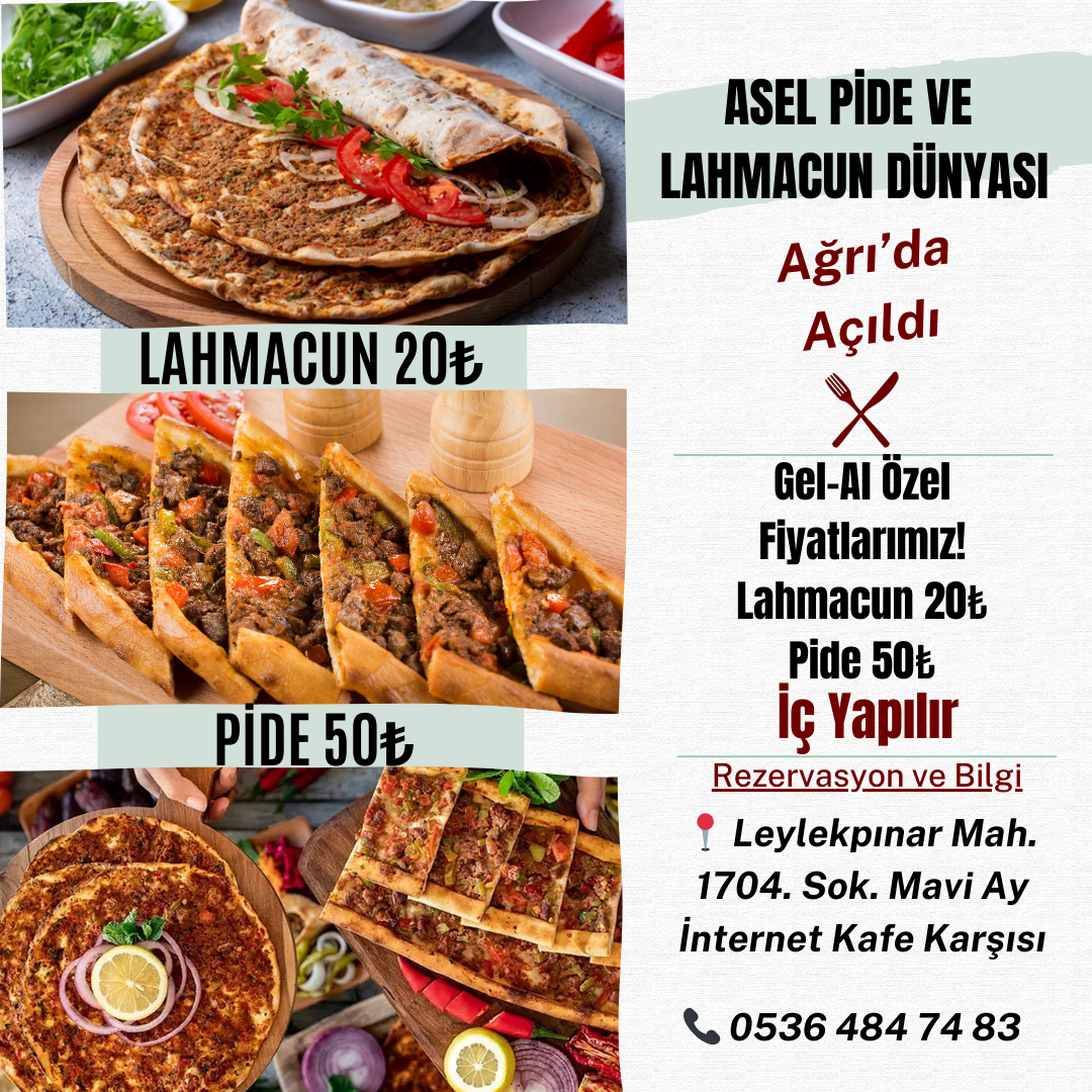 Asel Pide Lahmacun Dünyası Ağrı — fotoğraf 1