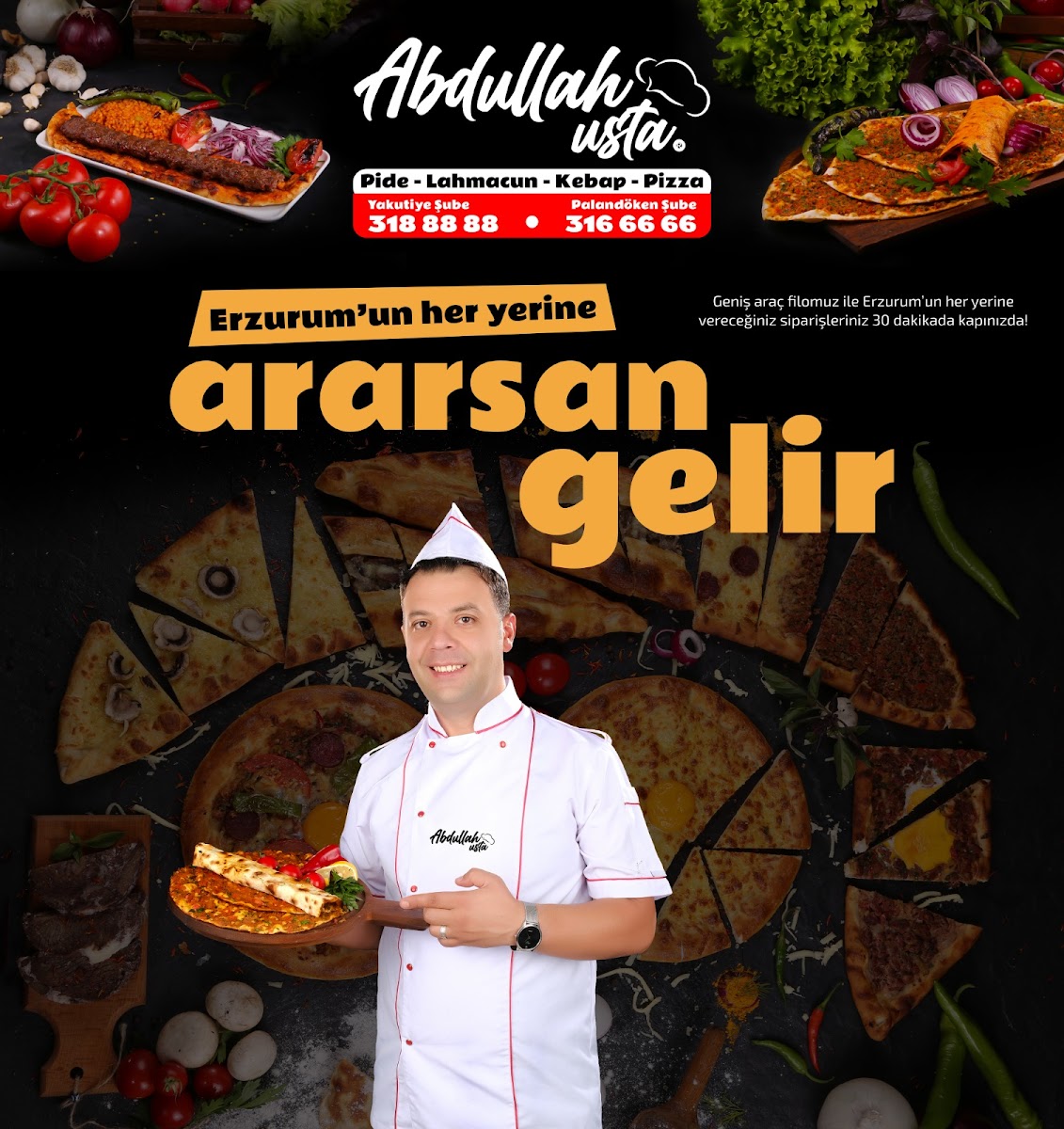 Çıtır Lahmacun/Pide/Kebap Abdullah Usta (Palandöken-Yıldızkent) — fotoğraf 4
