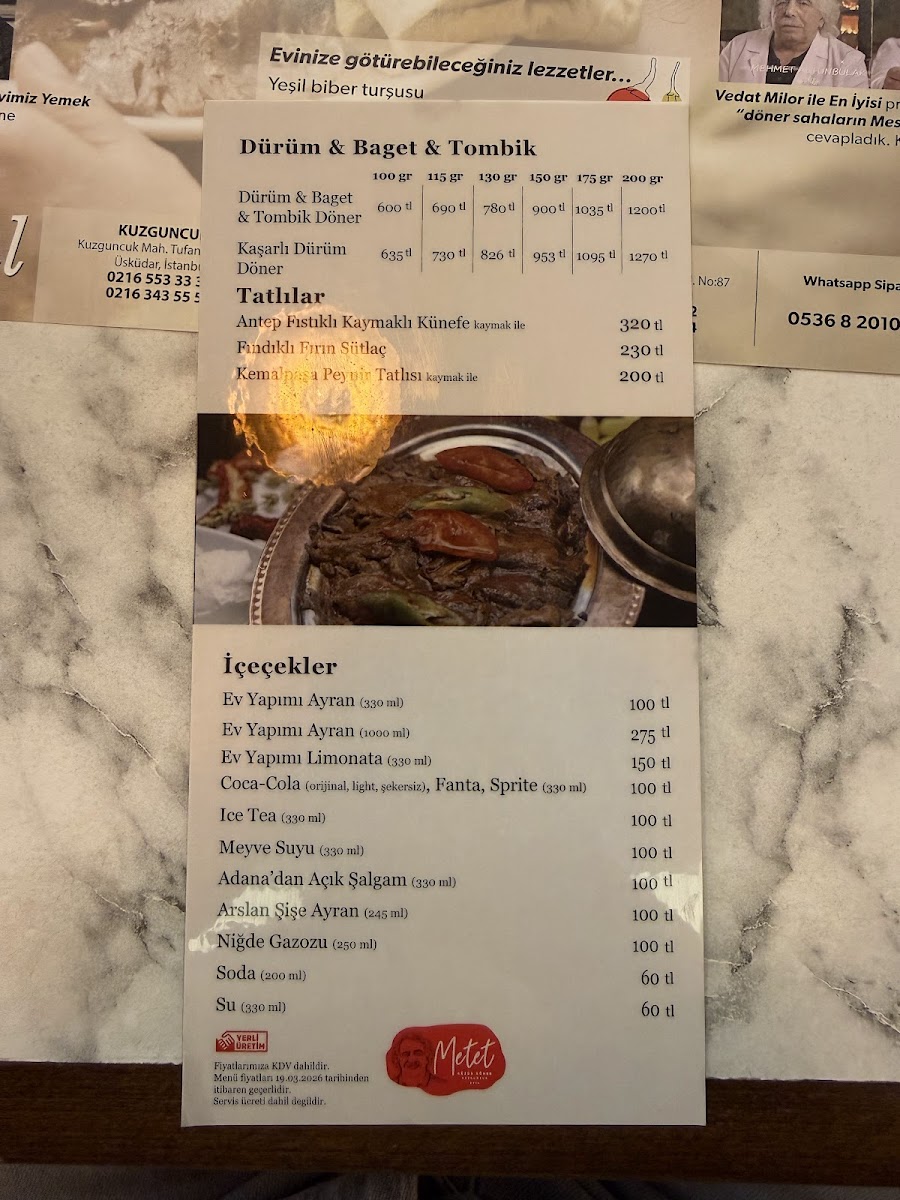 Metet Közde Döner, Kuzguncuk — fotoğraf 3